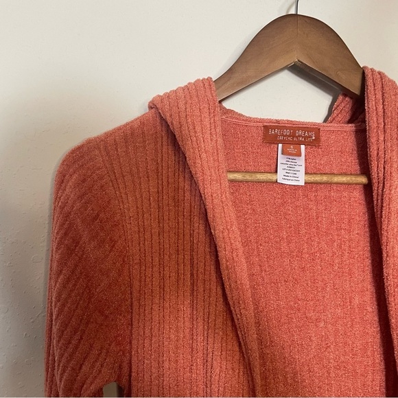 Barefoot Dreams Hooded CozyChic Ultra Lite Oasis Ribbed Cardigan - Picture 3 of 6